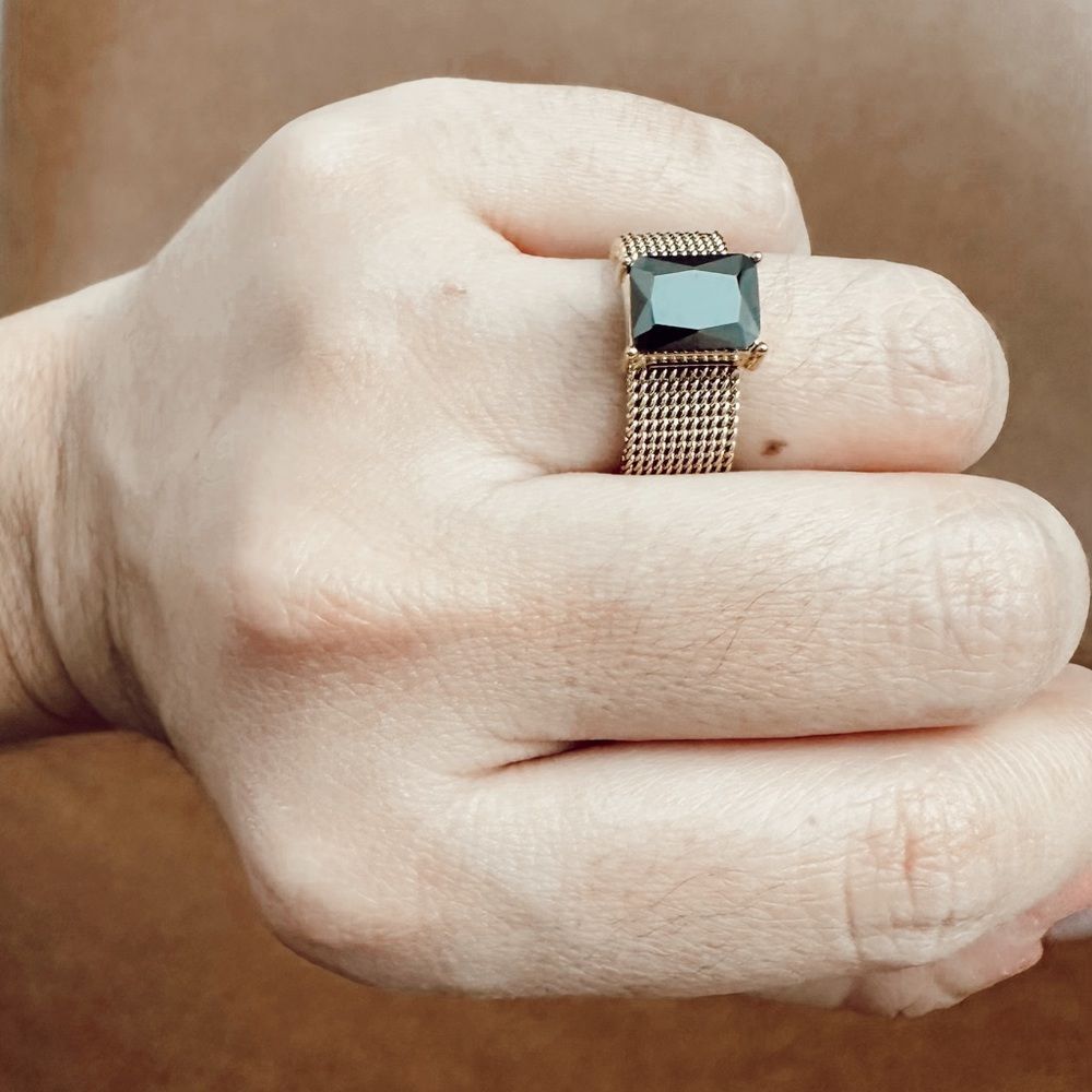 Black Stone Ring - image 1